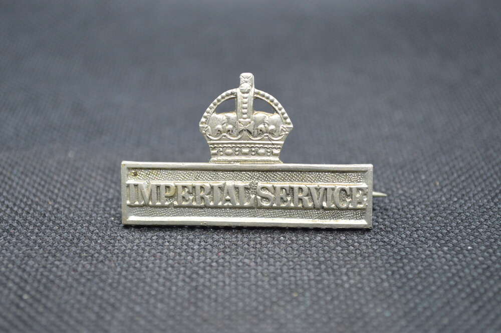 WW1 Territorial Force Imperial Service Volunteer Uniform Breast Badge (1)