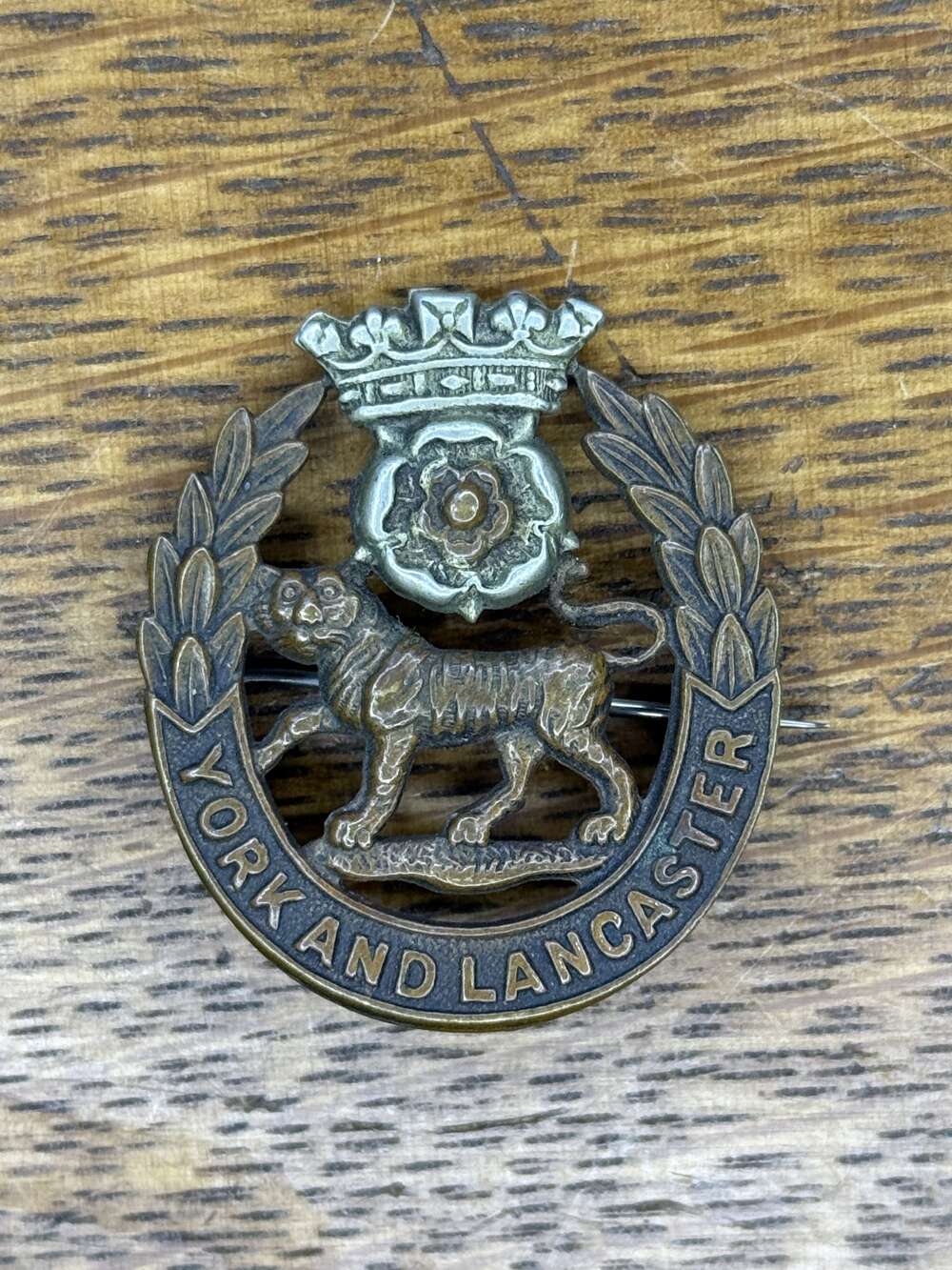 Scarce Type 2 Tiger and Rose York and Lancaster Broached Badge.