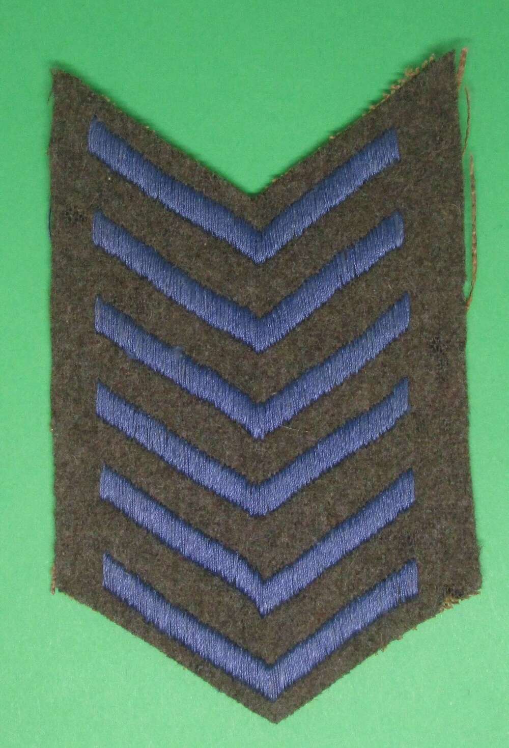 Set of six blue service strips