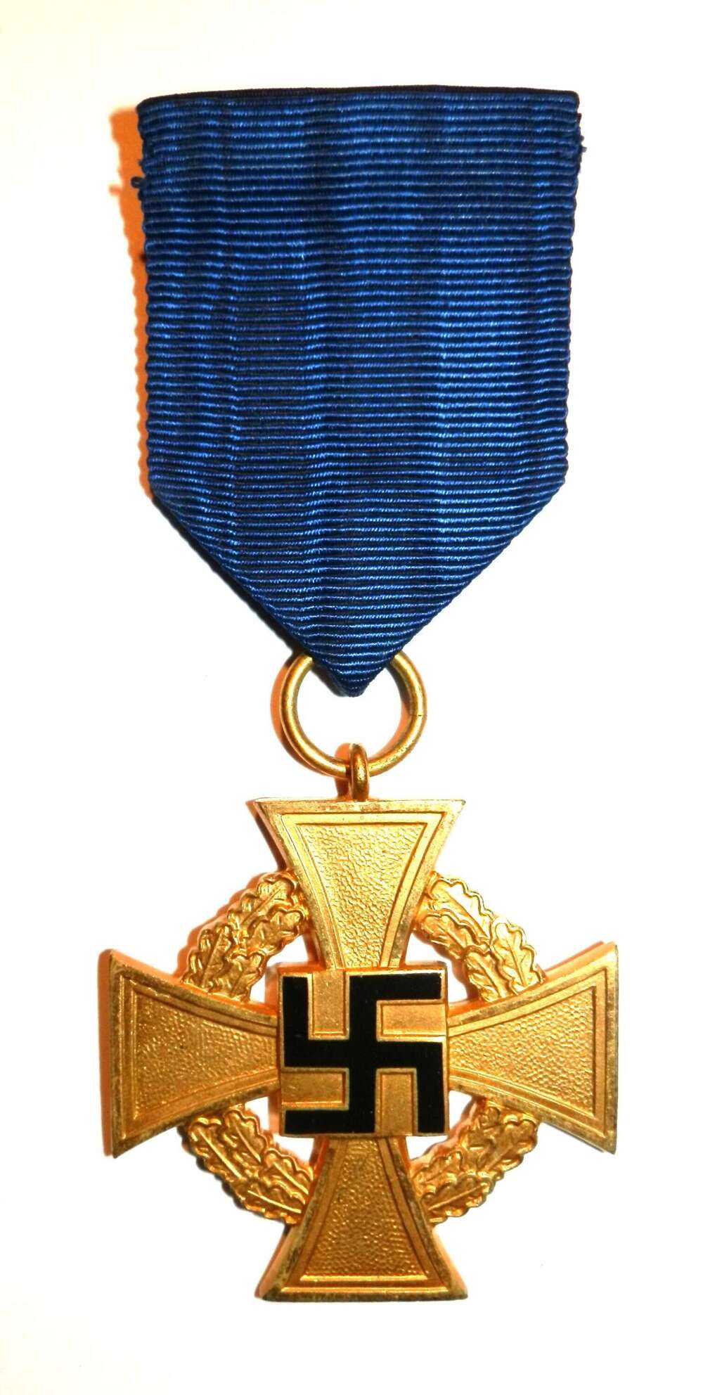 Gold 40 Years Faithful Service Medal. Maker marked No.1