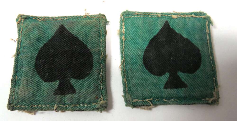 WW2 Pair of Original 25th Indian Division Formation Badges