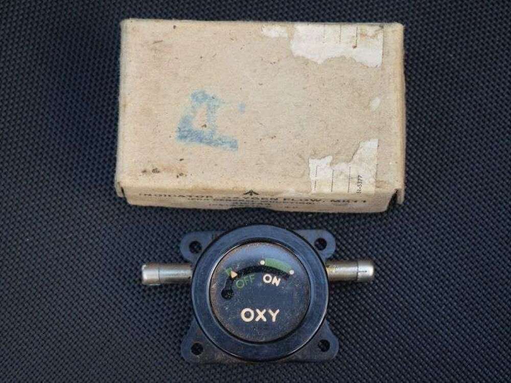 46) WW2 RAF Oxygen Flow Indicator MKII, 6D/743 In Original Box