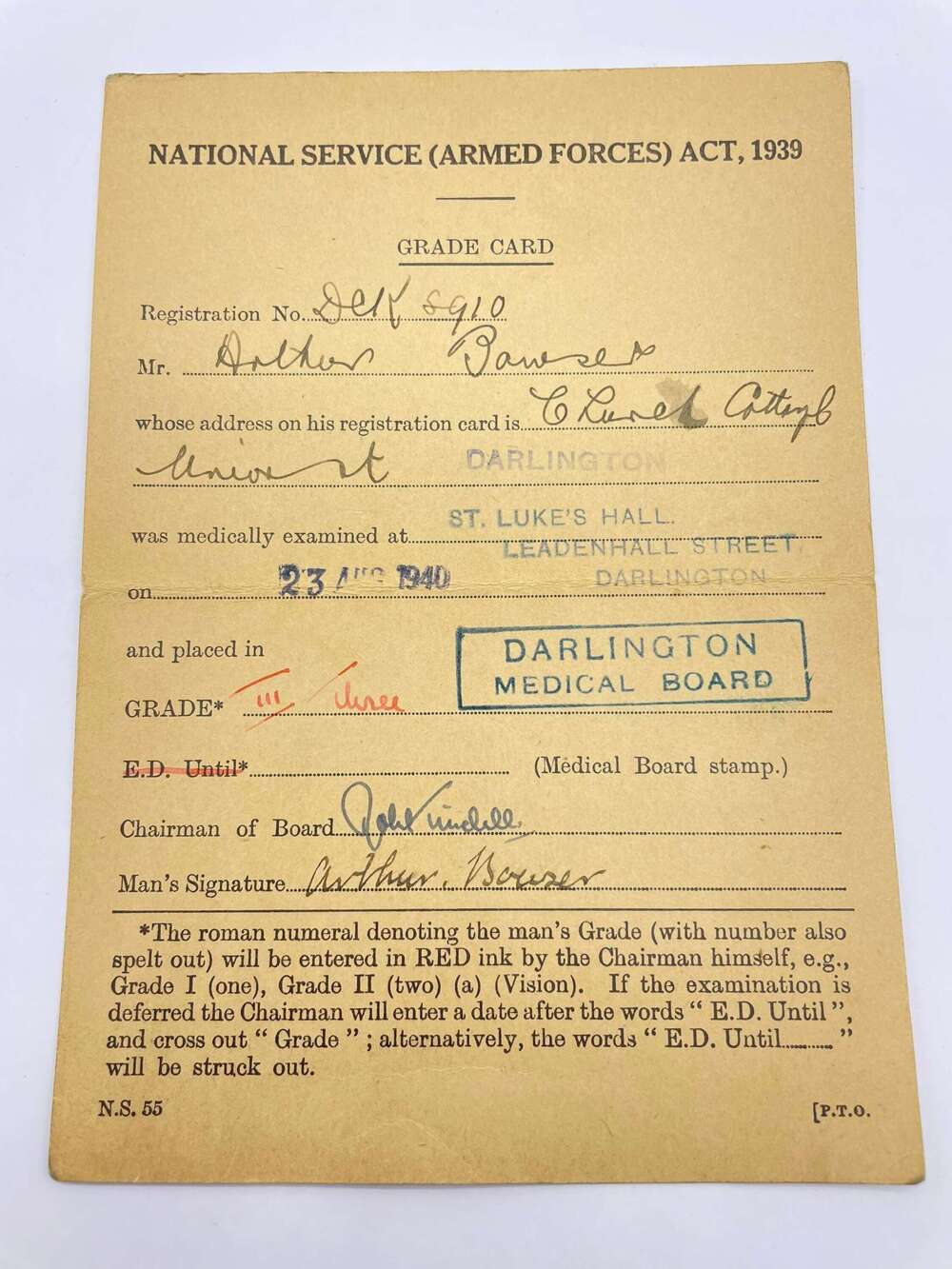 WW2 British Army National Service (Armed Forces) Act 1939 Grade Cars To A Bowser