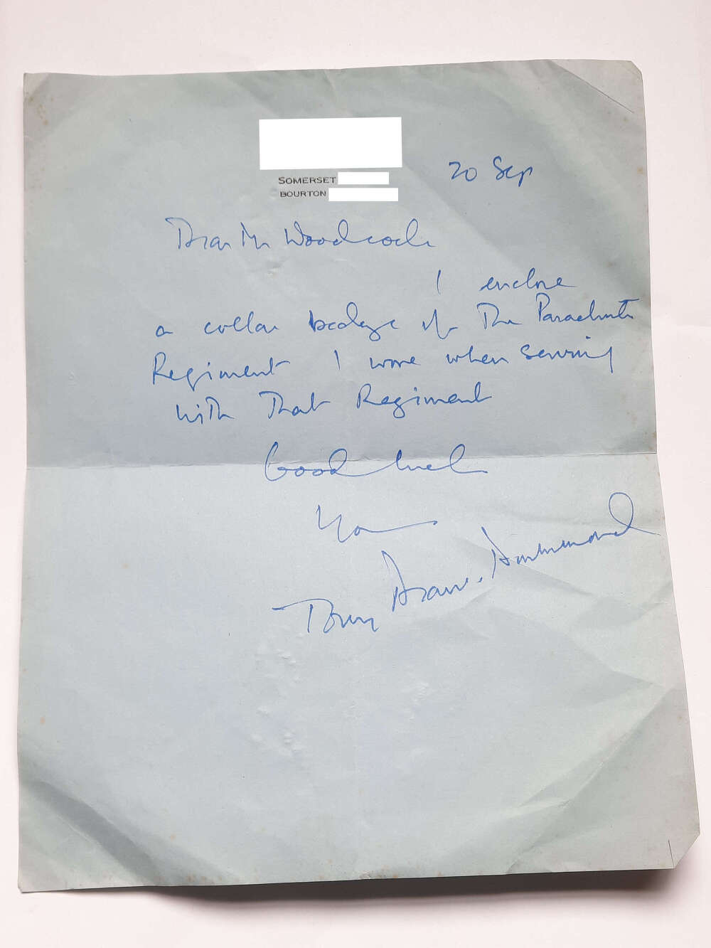 Maj General Anthony Dean-Drummond Autograph