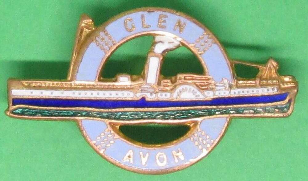 A PRE WWII GLEN AVON PADDLE STEAMER LIFE BOY BADGE