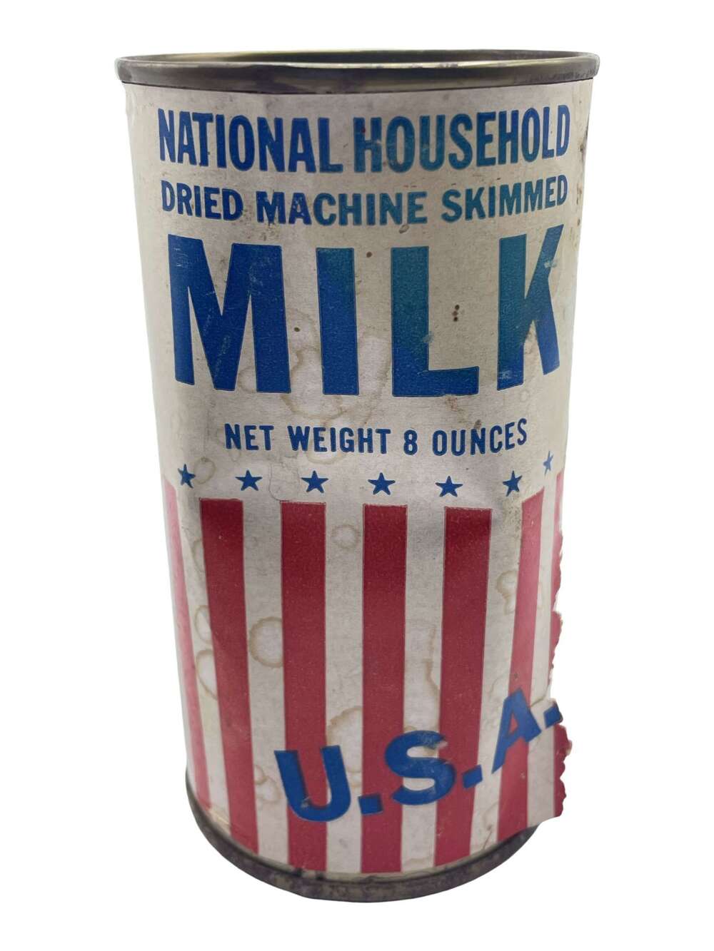 WW2 United States Dried Machine Skimmed Milk 8 Ounces Unopened Ration- Damaged