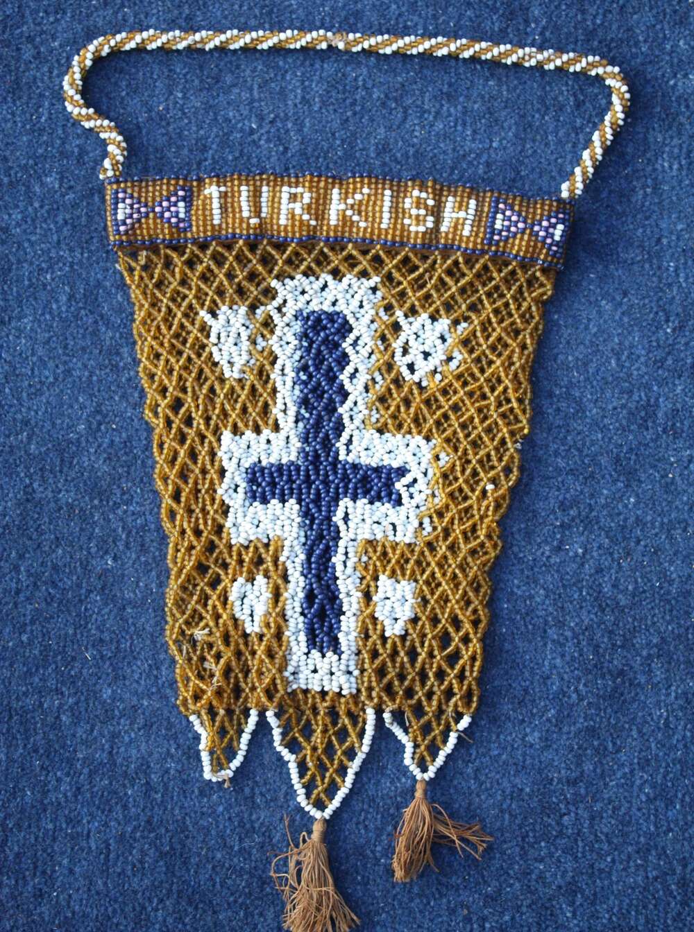 Turkish P.O.W. WW1 beadwork bag. In very good condition.