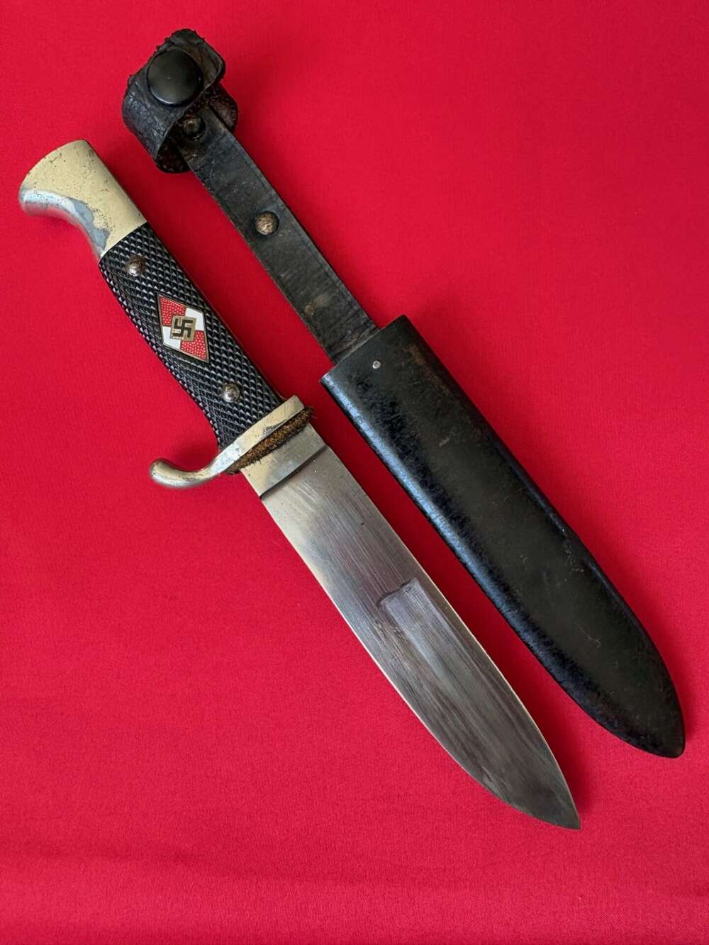 WW2 GERMAN HITLER YOUTH KNIFE, RZM STAMPED 1938 M7/62 Friedrich Plucker Jr of Solingen-Gra