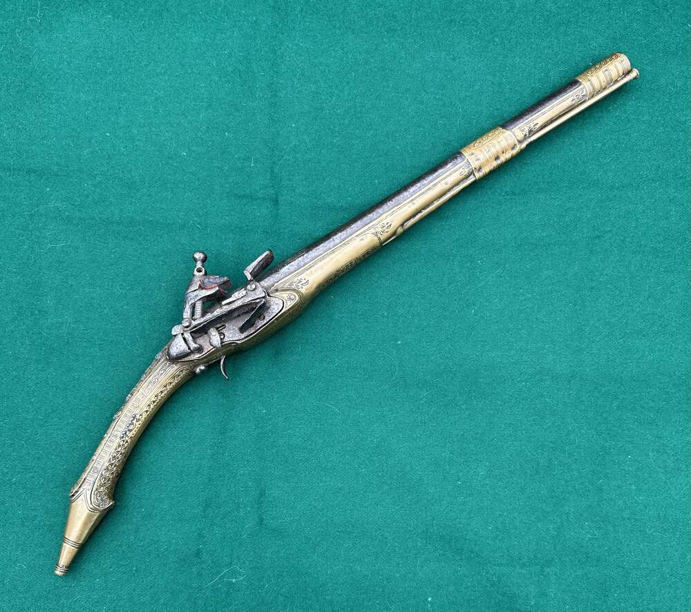 Long Barrelled Balkan "Rat Tail" Miquelet Pistol