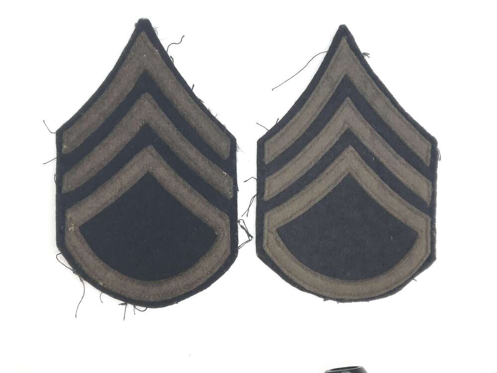 WW2 US Army Staff Sergeant Rank Stripes Pair