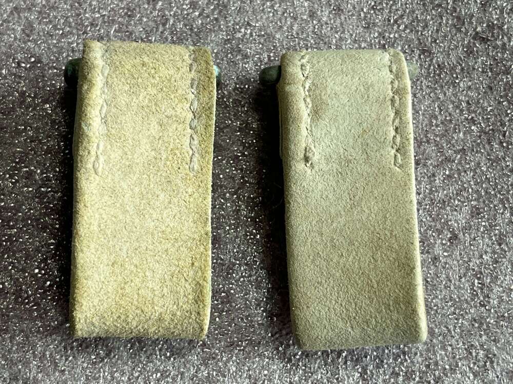 80) Excellent Original Victorian Slade Wallace Valise Equipment 1882/1888 Front Chape Pair