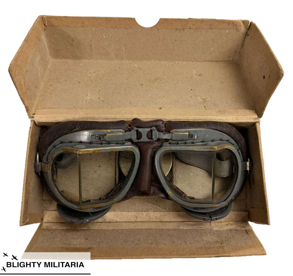 Original RAF MK VIII Flying Goggles + Box & Accessories