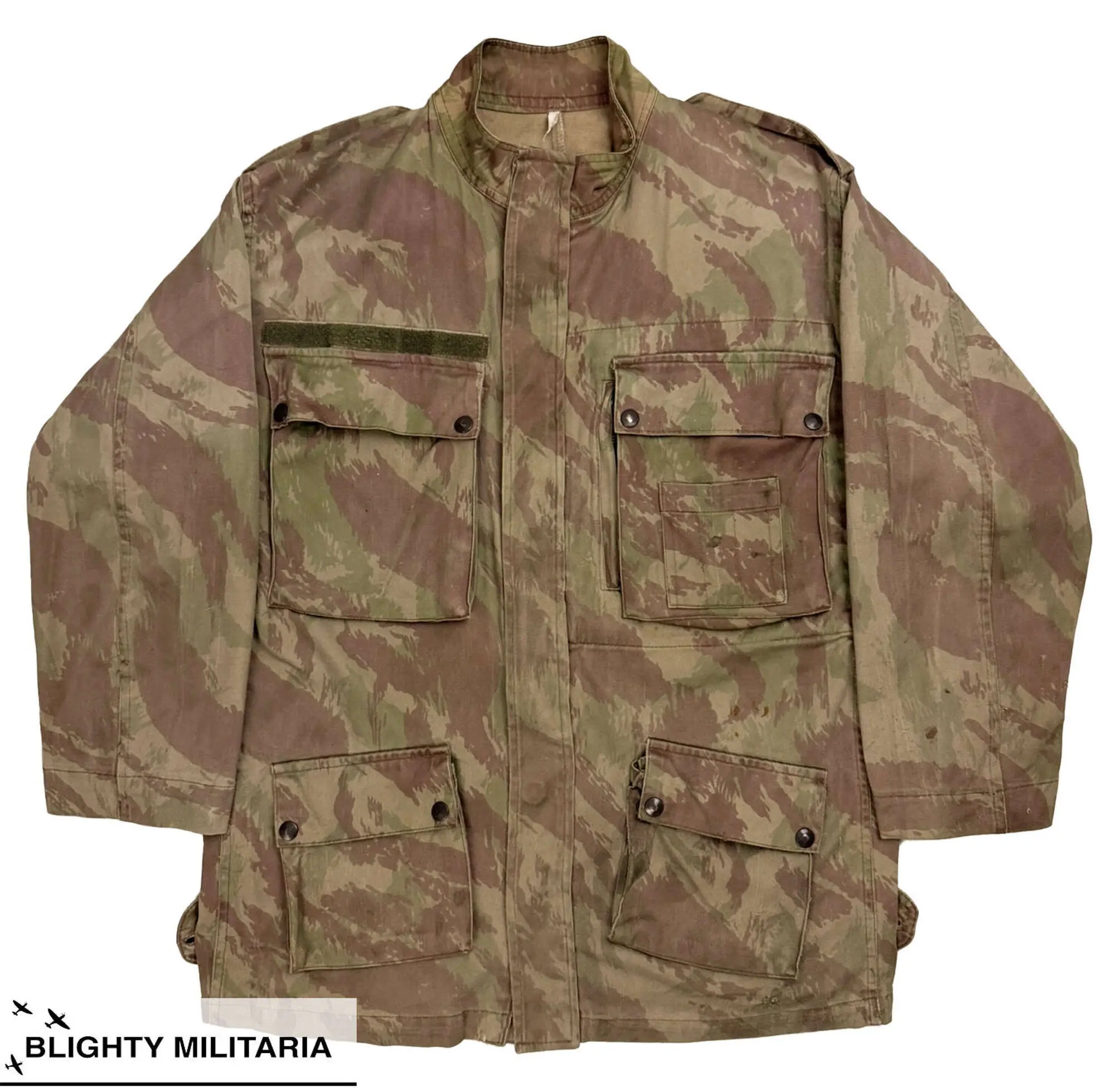 Original 1970s Portuguese Lizard Camouflage Combat Jacket in 