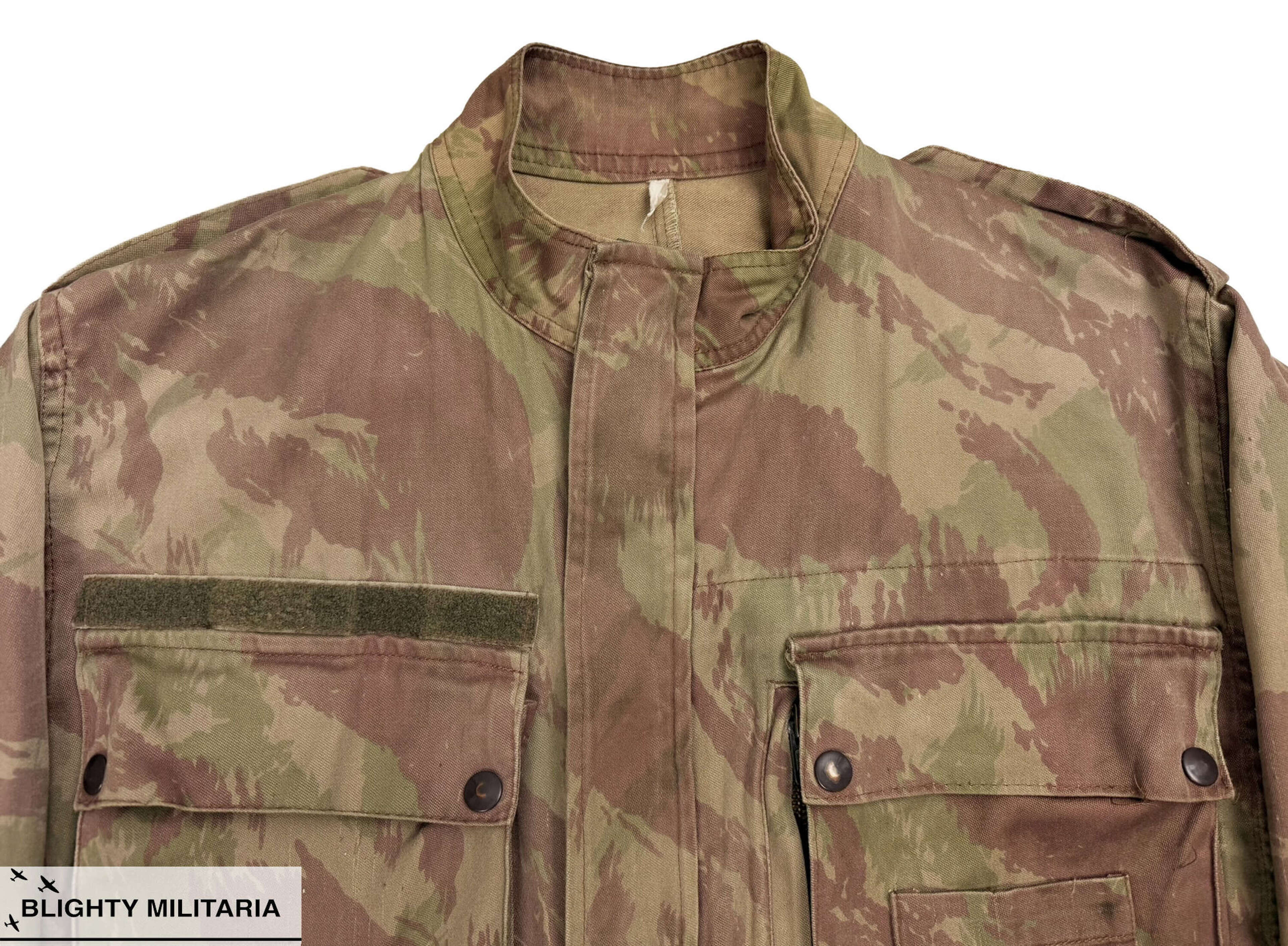 Original 1970s Portuguese Lizard Camouflage Combat Jacket in 