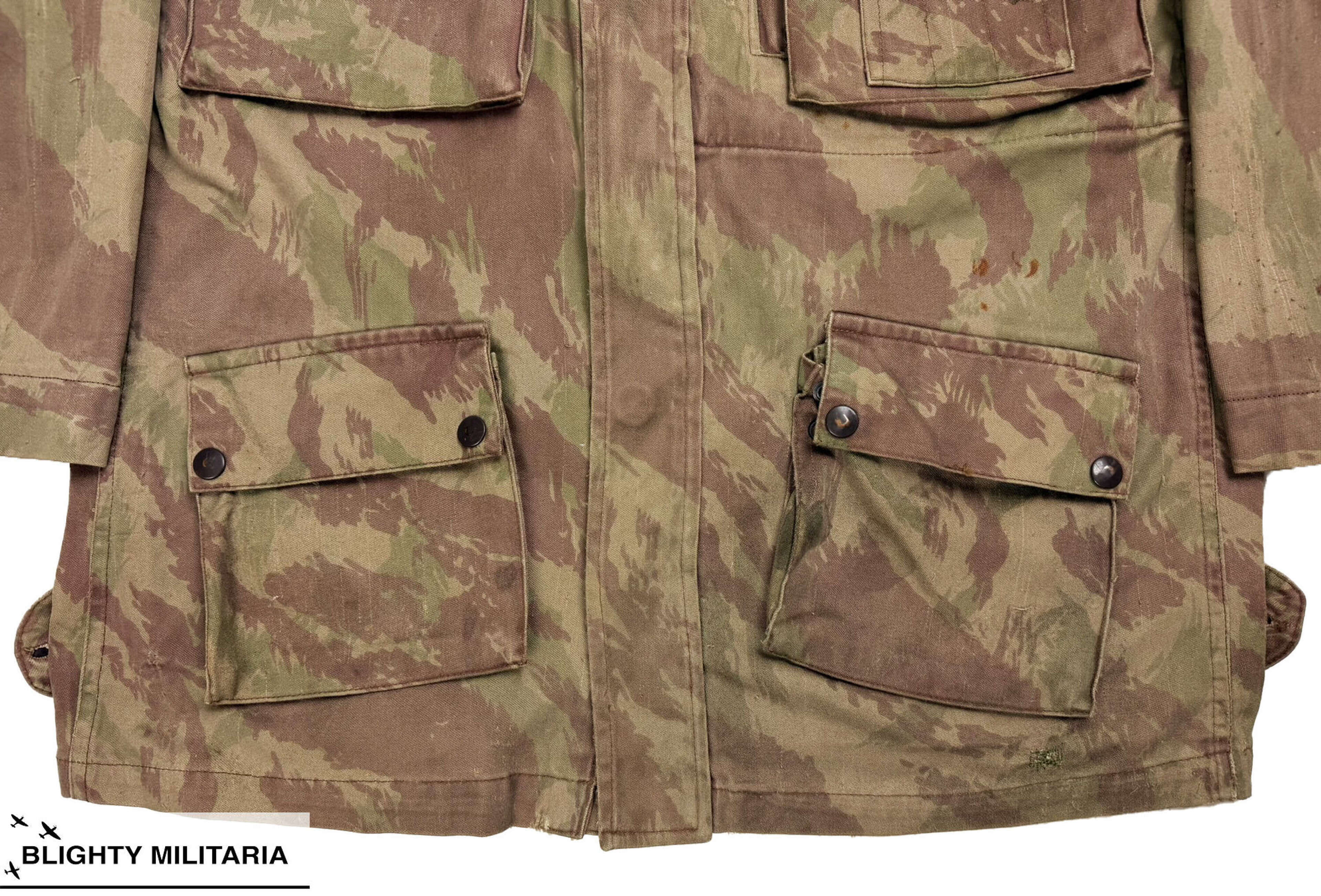 Original 1970s Portuguese Lizard Camouflage Combat Jacket in 