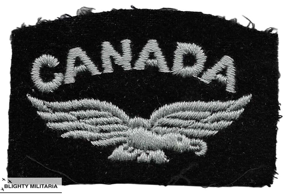 Original WW2 RCAF Embroidered Uniform Shoulder Title