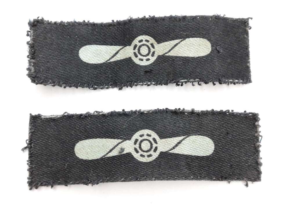 WW2 Pair of RAF Leading Aircraftsman Printed Propeller Patches