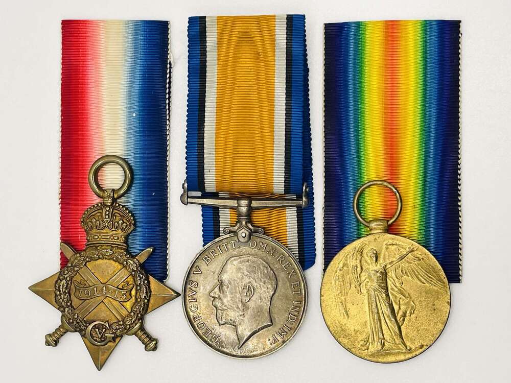 WW1 1914/15 Star Trio 1/5th ( Sandringham Pals) Norfolk Regiment & Brothers WW2 Medals.