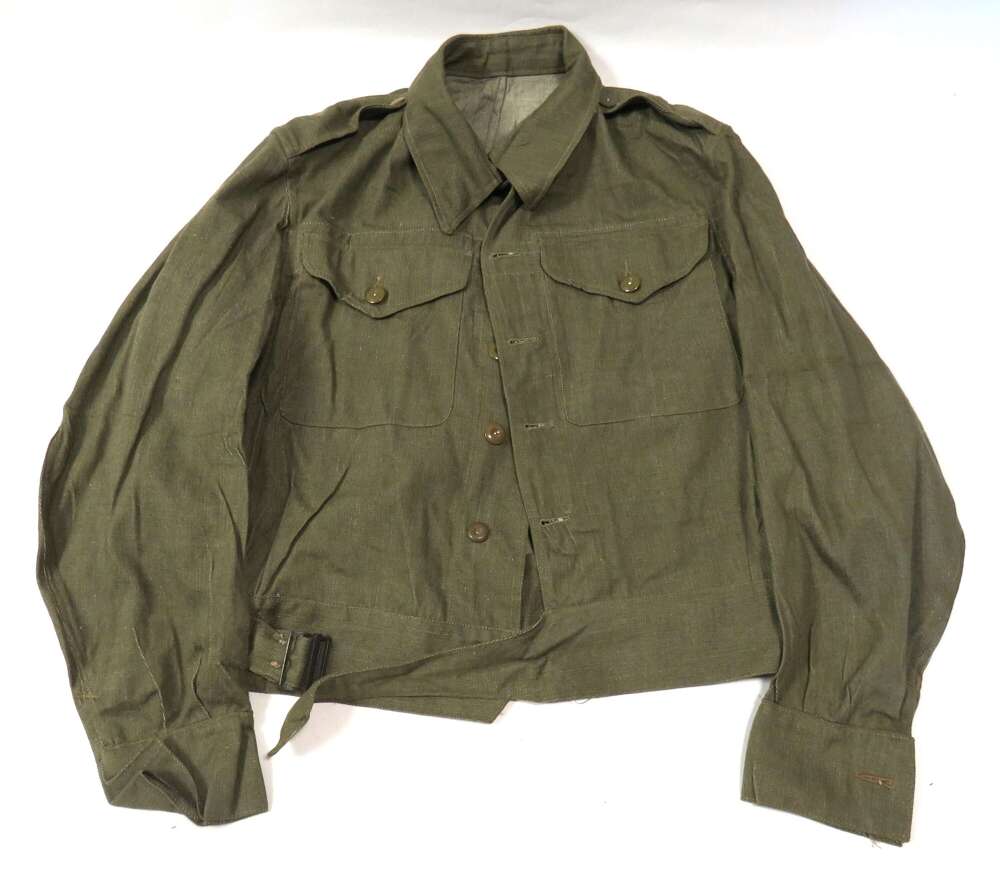 Original WW2 Dated 1944 Dated Denim Working Battle Dress Jacket
