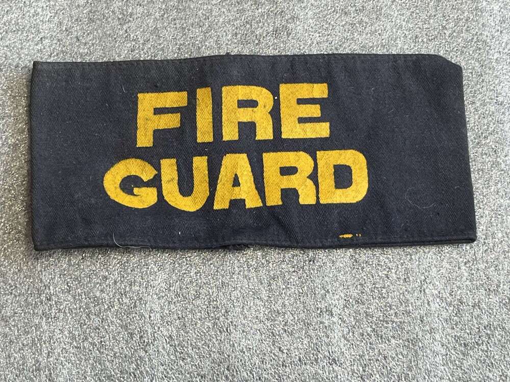 35) Good Used Original WW2 British Home front Fire Guard Armband