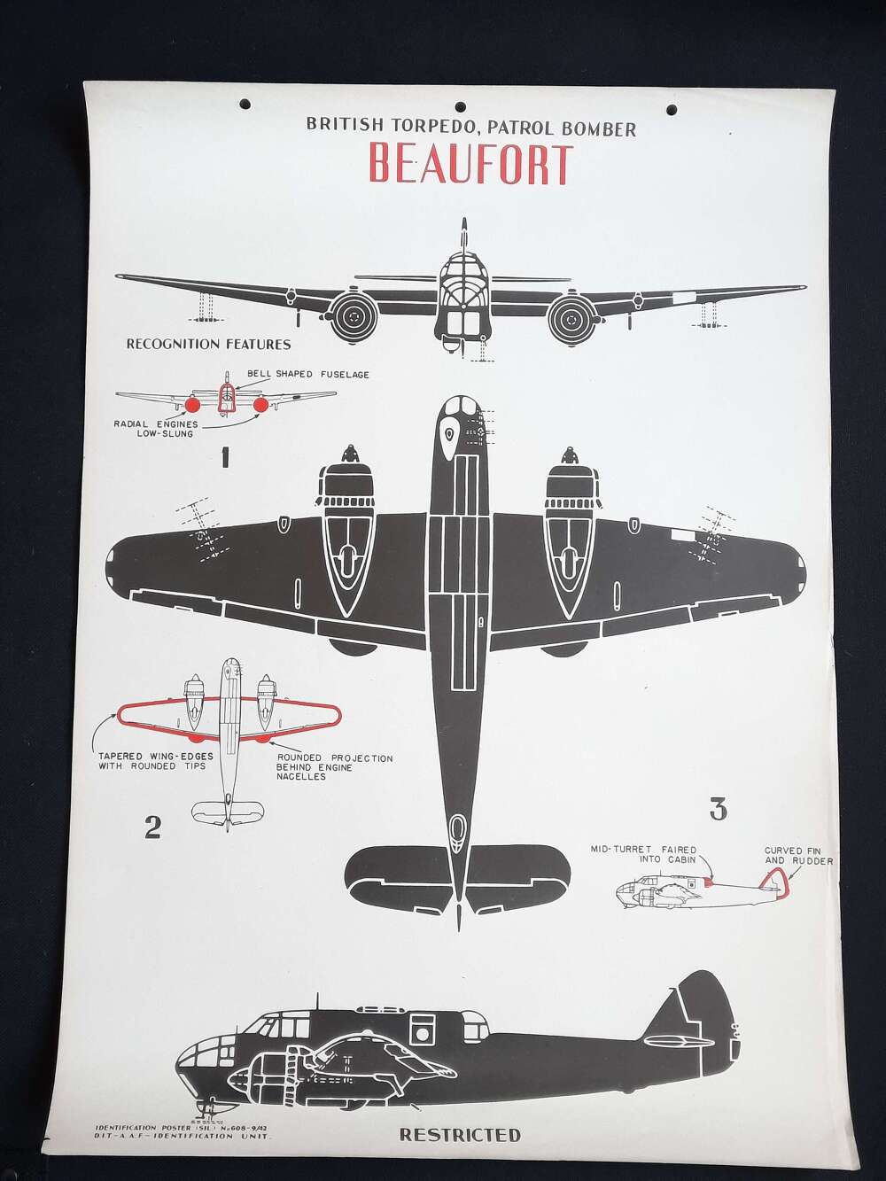 WW2 Beaufort Recognition Poster