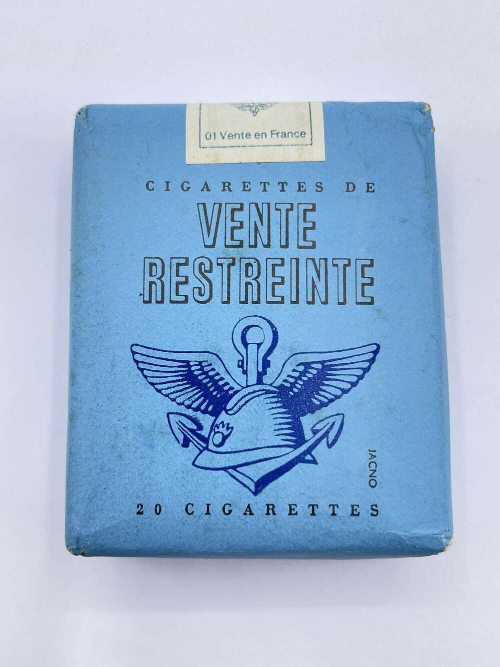 Post WW2 1970s French Military Cigarette Box & Original Contents