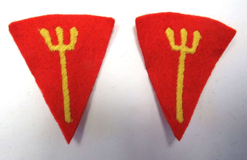 Pair of WW2 116th Royal Marine Infantry Brigade Formation Badges