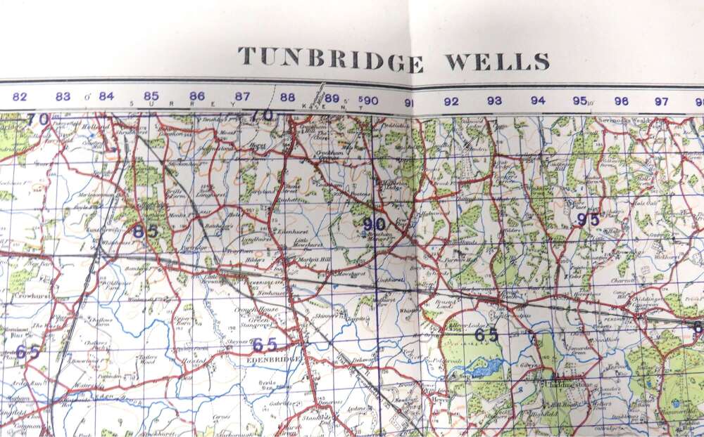 WW2 British Military Map of Tunbridge Wells