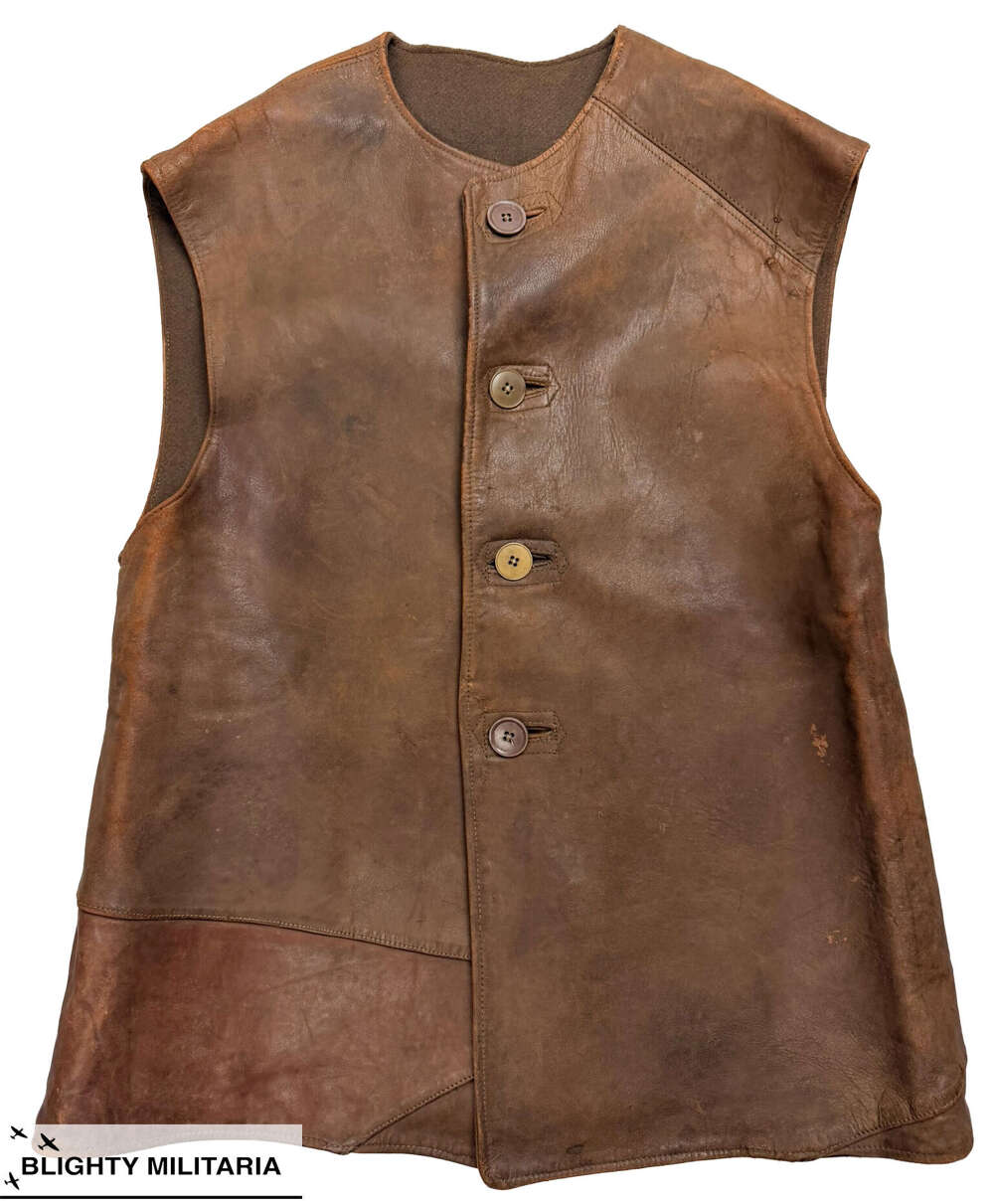 Original 1942 Dated British Army Leather Jerkin - Size 2