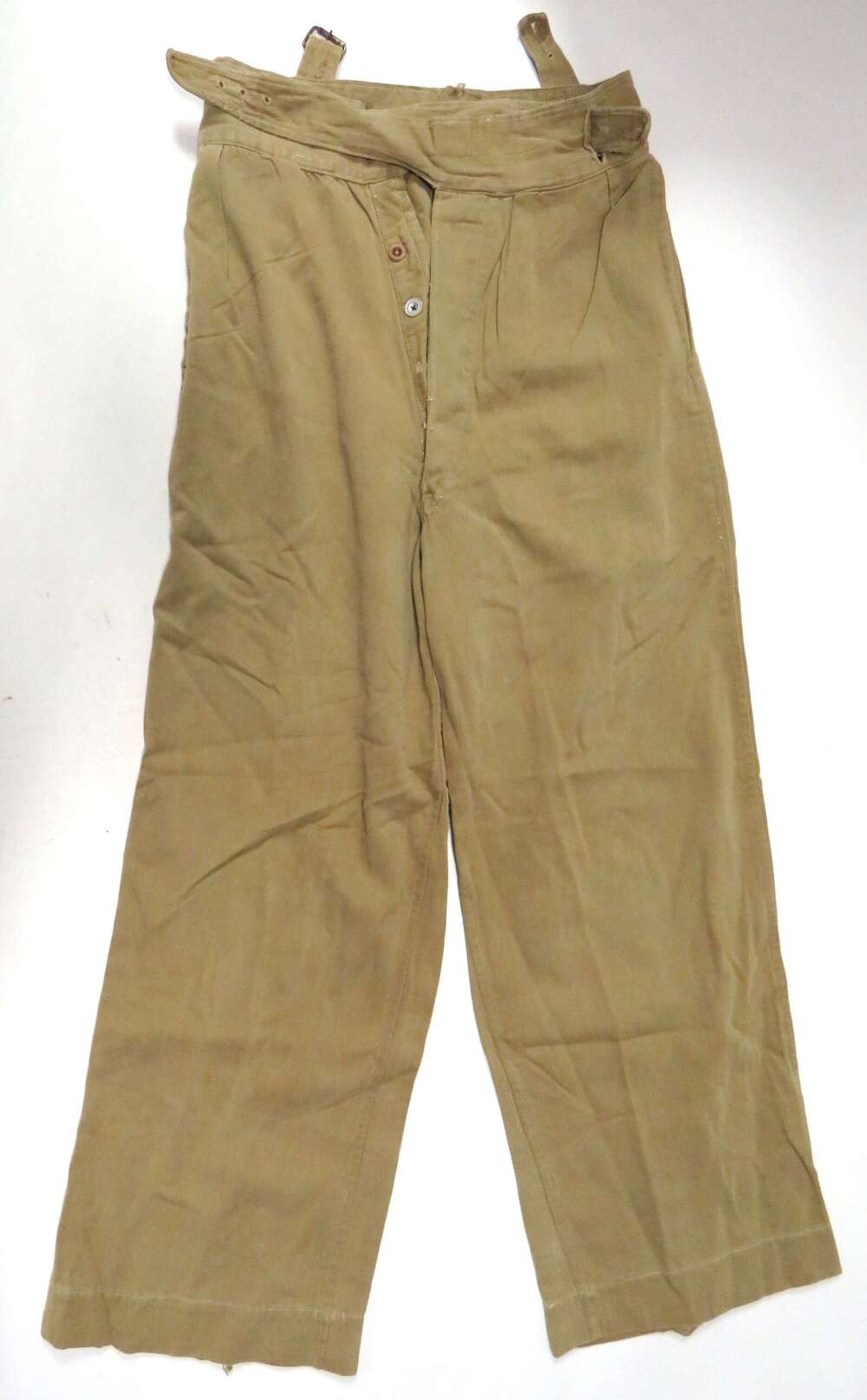 Pair of WW2 Tropical Indian Made Khaki Drill Service Dress Trousers