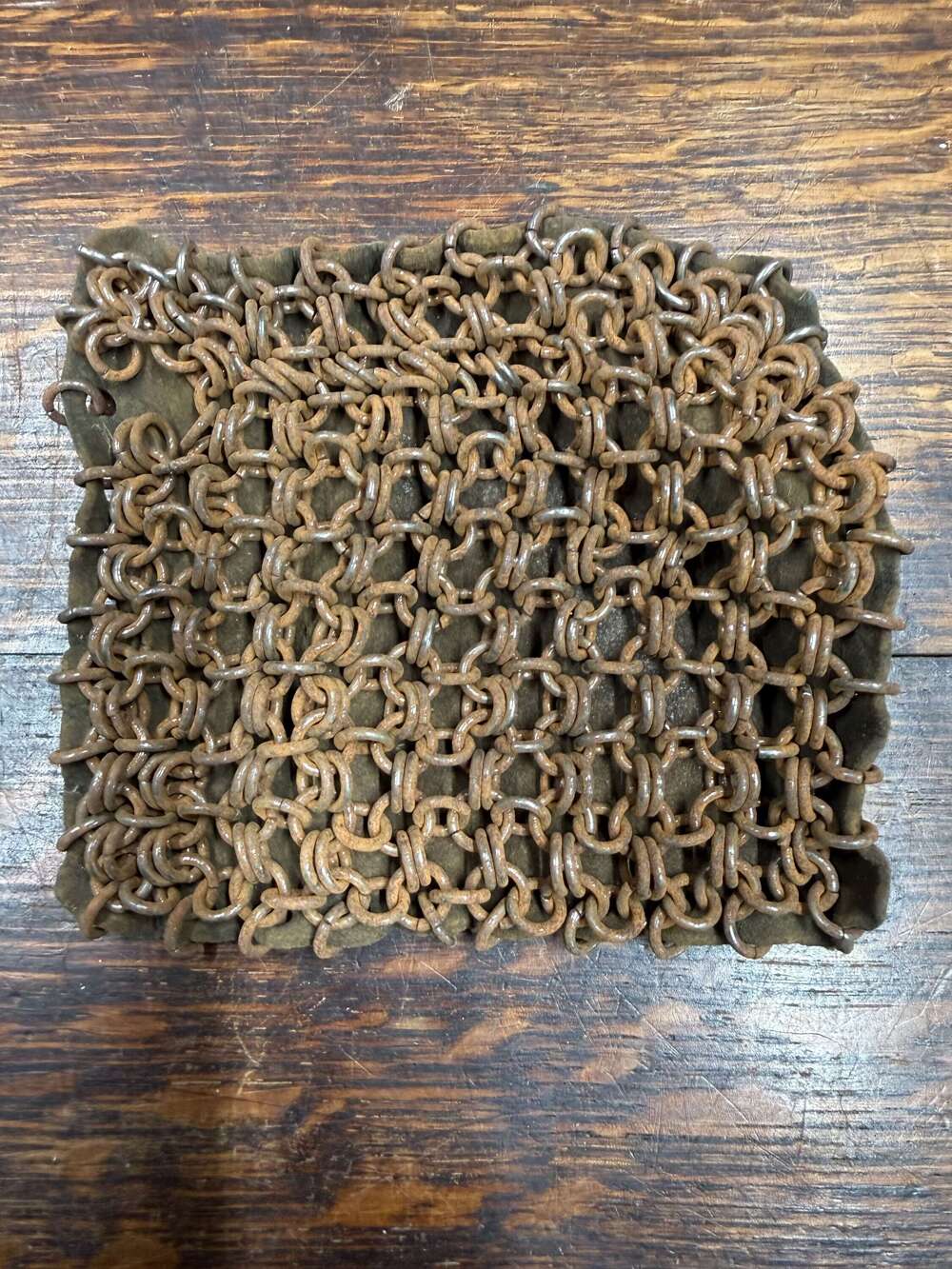 WW1 Royal Engineer Chainmail & leather Burnishing pad