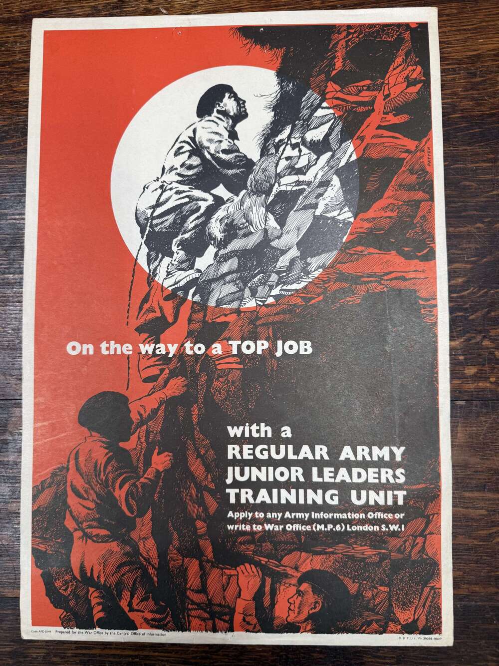 Poster 'Regular Army Junior Leaders Training Unit' 1960's