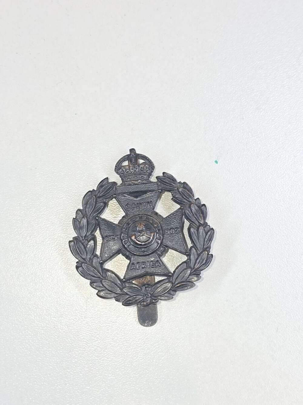 17th (County of London) Battalion Poplar and Stepney Rifles Cap Badge, King&rsquo;s Crown, South Africa 1899-1902