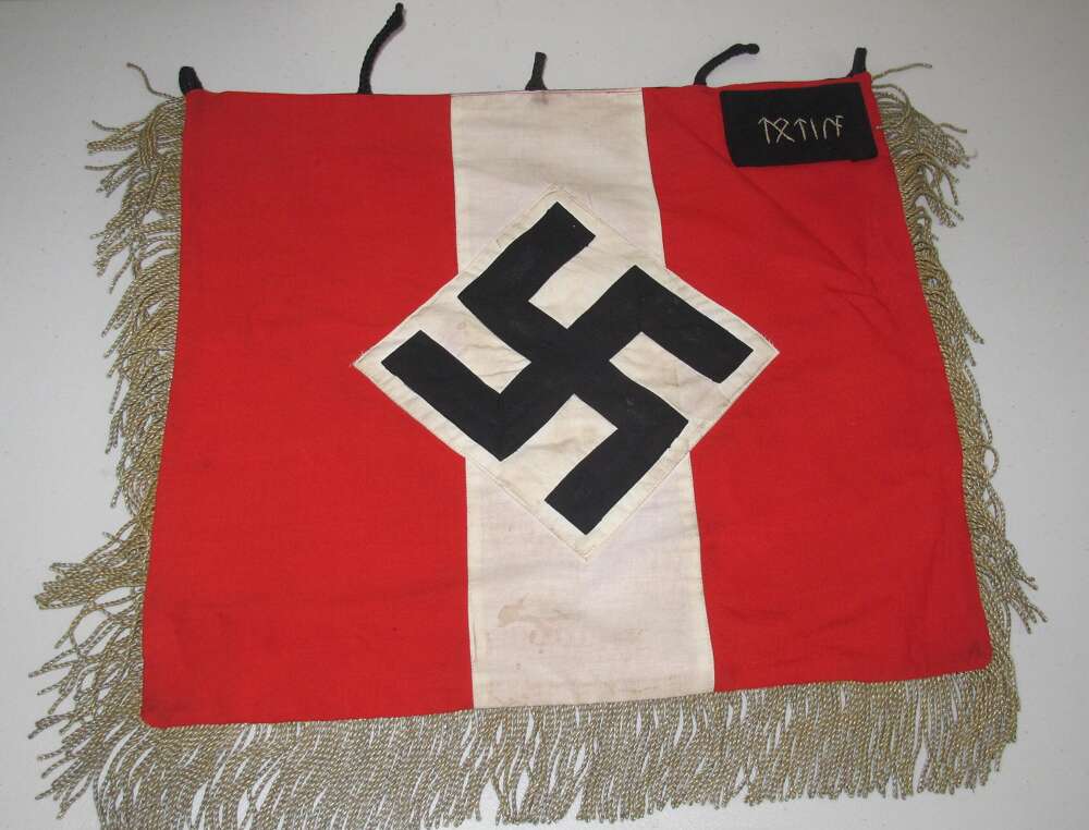 Third Reich Hitler Youth Area Marked Trumpet Banner