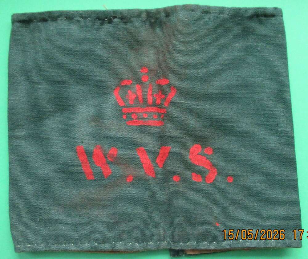 WWII period WVS screen printed arm band