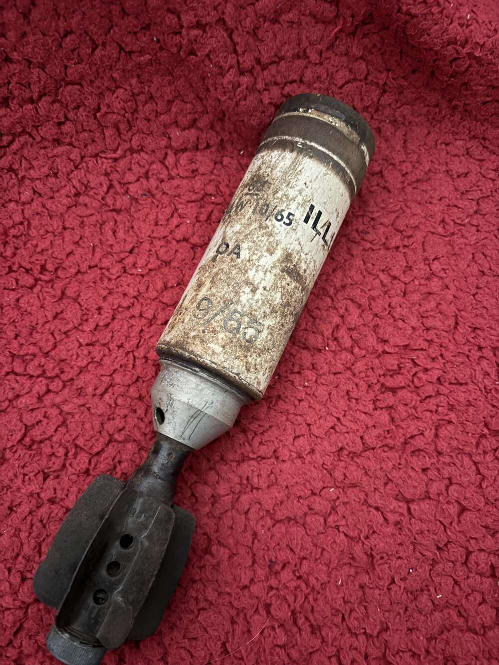 Post War British 2 inch Mortar Illumination Round - Inert - Dated 1965