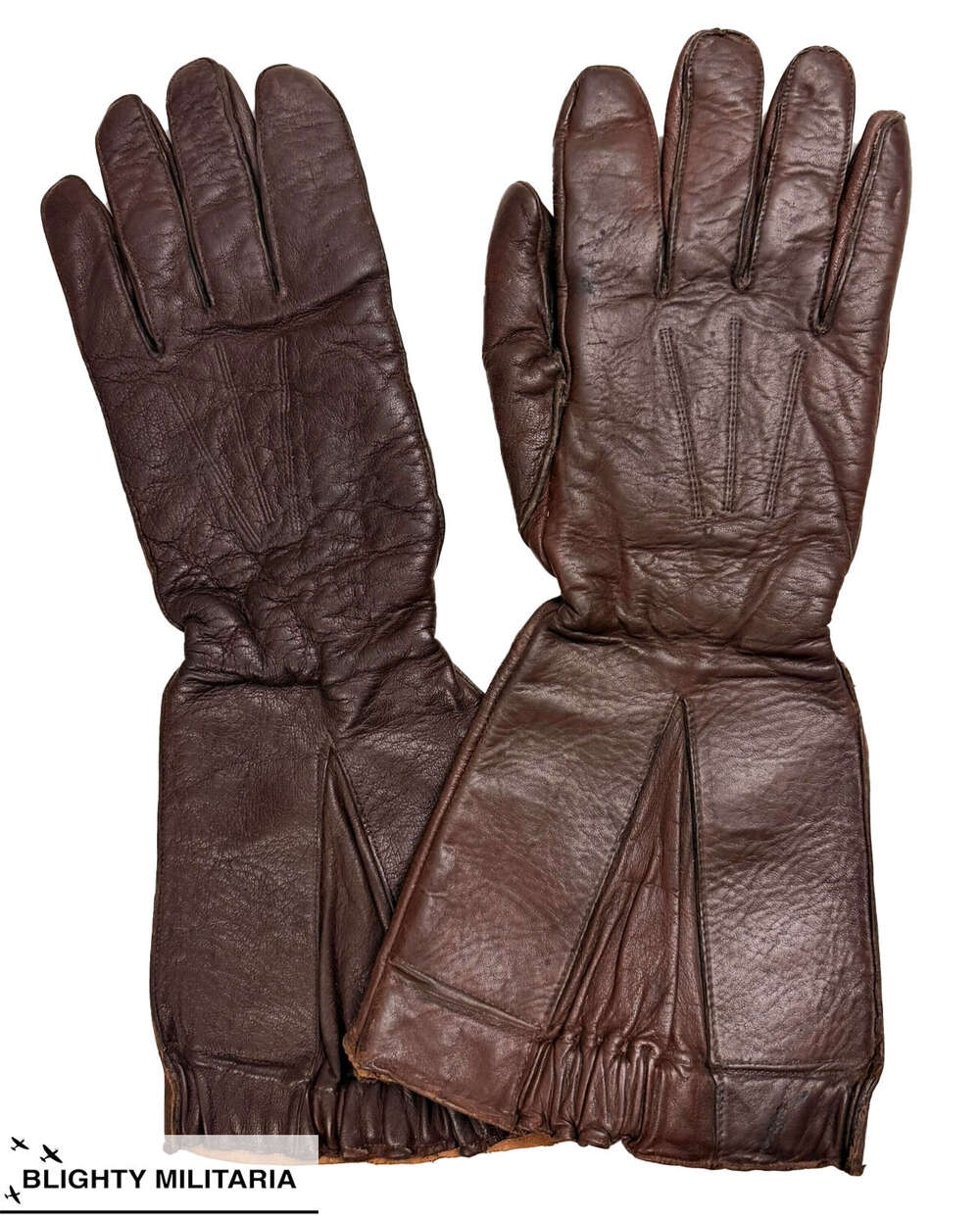Original WW2 RAF 1941 Pattern Flying Gauntlets - Size 9 1/2 - Attributed MiD