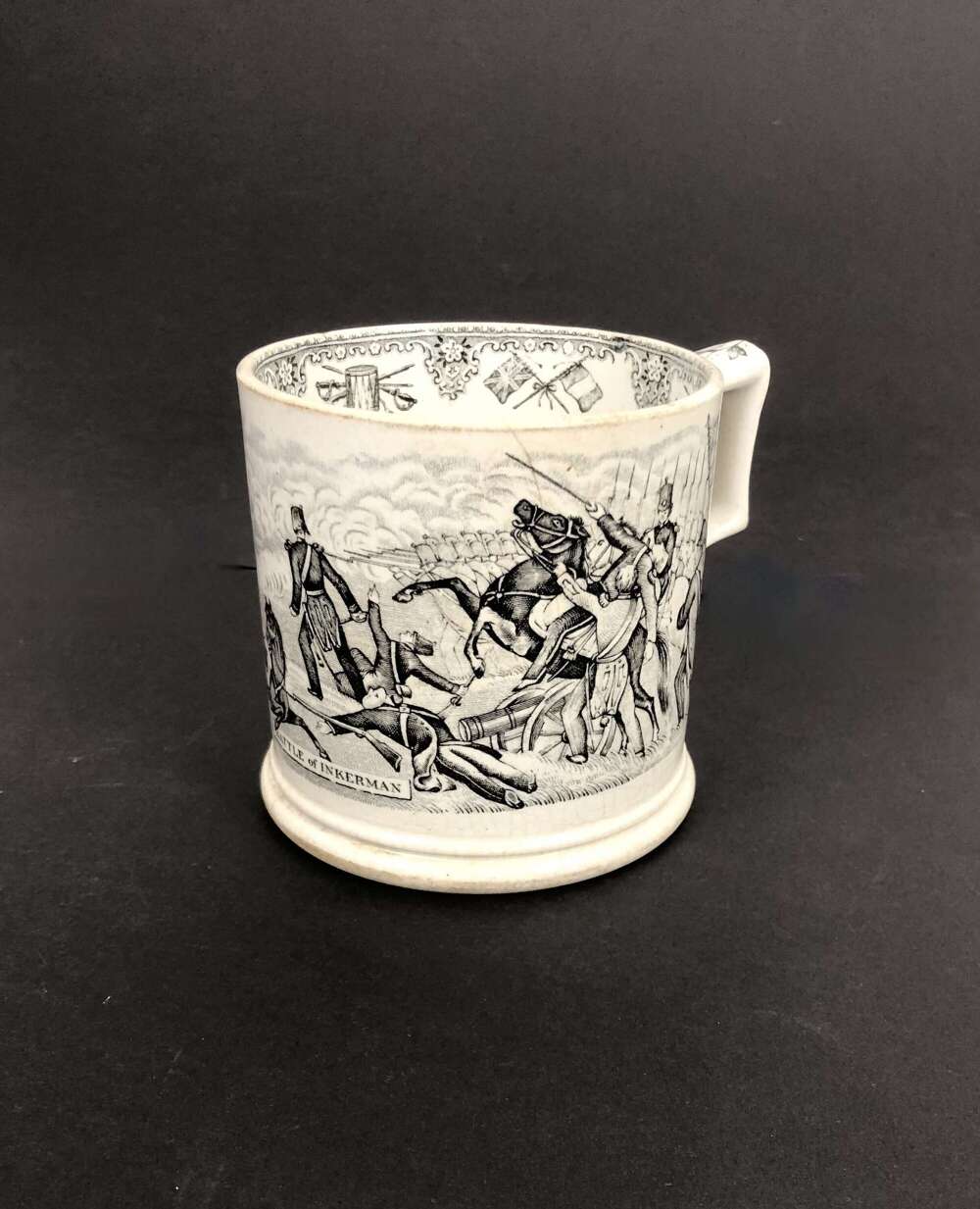Crimea War Period Patriotic Battle of Inkerman Pottery Mug.