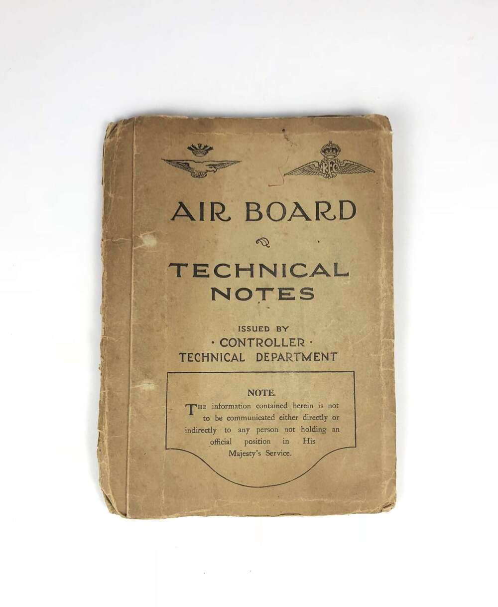 WW1 RFC RNAS RAF Air Board Technical Notes.