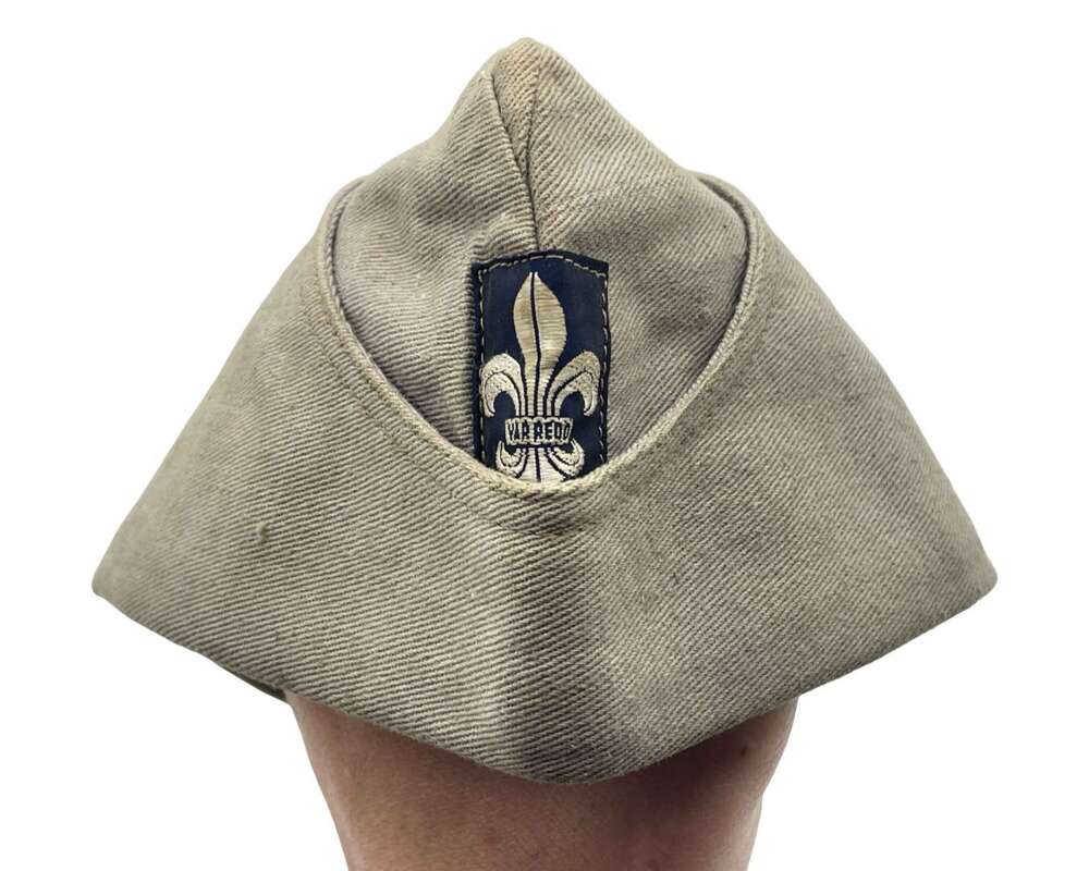 Pre WW2 Swedish Scouts Forage Cap/ Side Cap With Embroidered &ldquo;Var Redo&rdquo; Patch