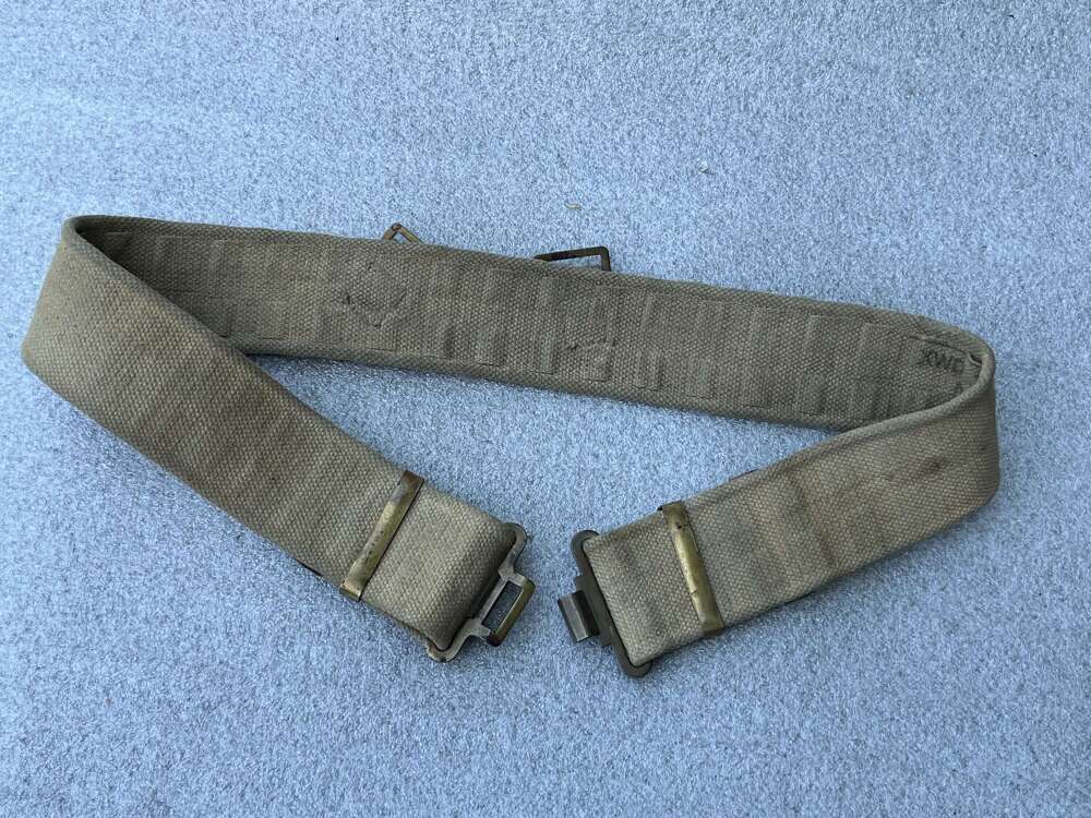 43) Good Used Original1937 Pattern Webbing Waist Belt Dated 1972