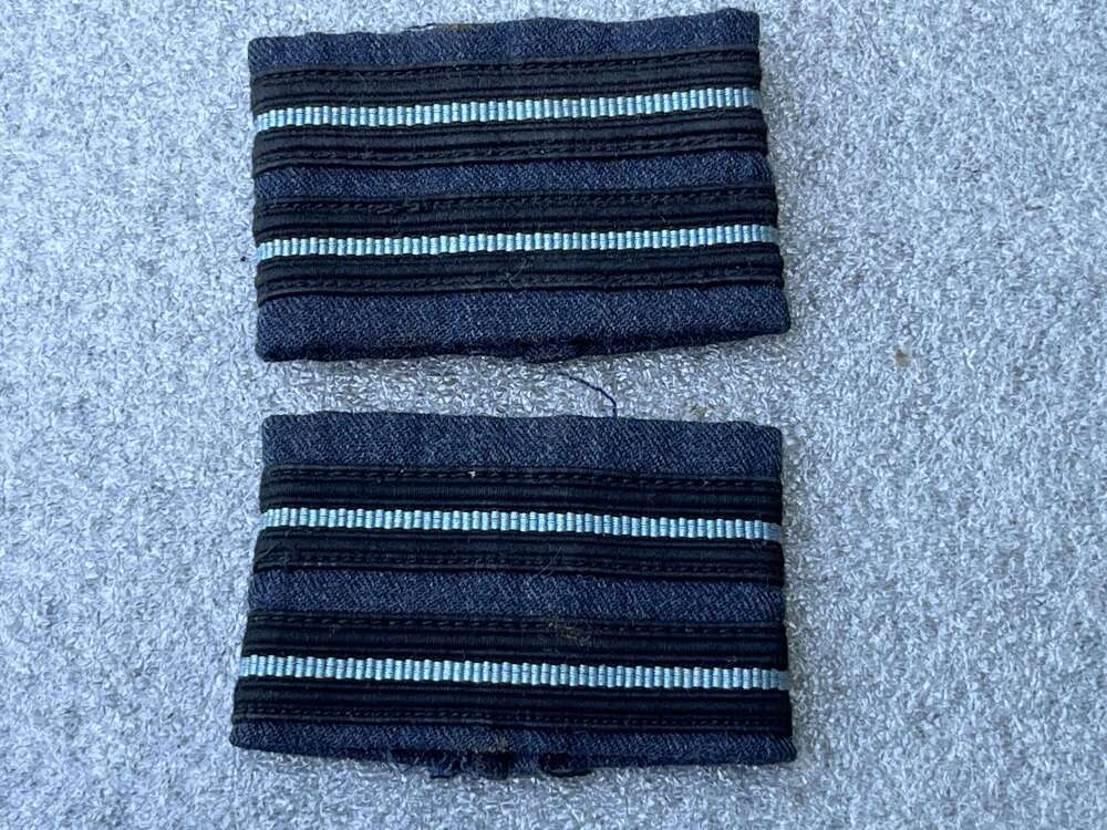 48) Vintage RAF Officers Epaulette Rank Slides To a Flight Lieutenant