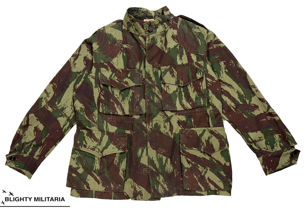 Original 1960s Portuguese Lizard Camouflage Combat Jacket - Size 38