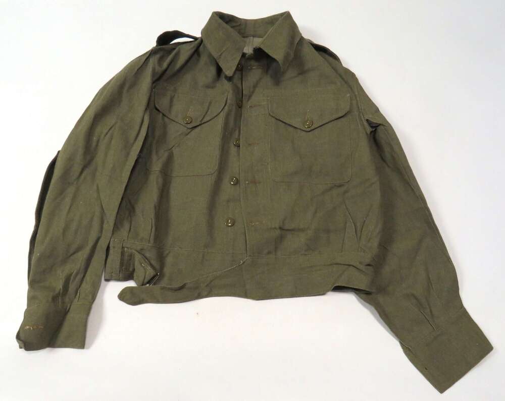 Original WW2 Dated 1944 Dated Denim Working Battle Dress Jacket