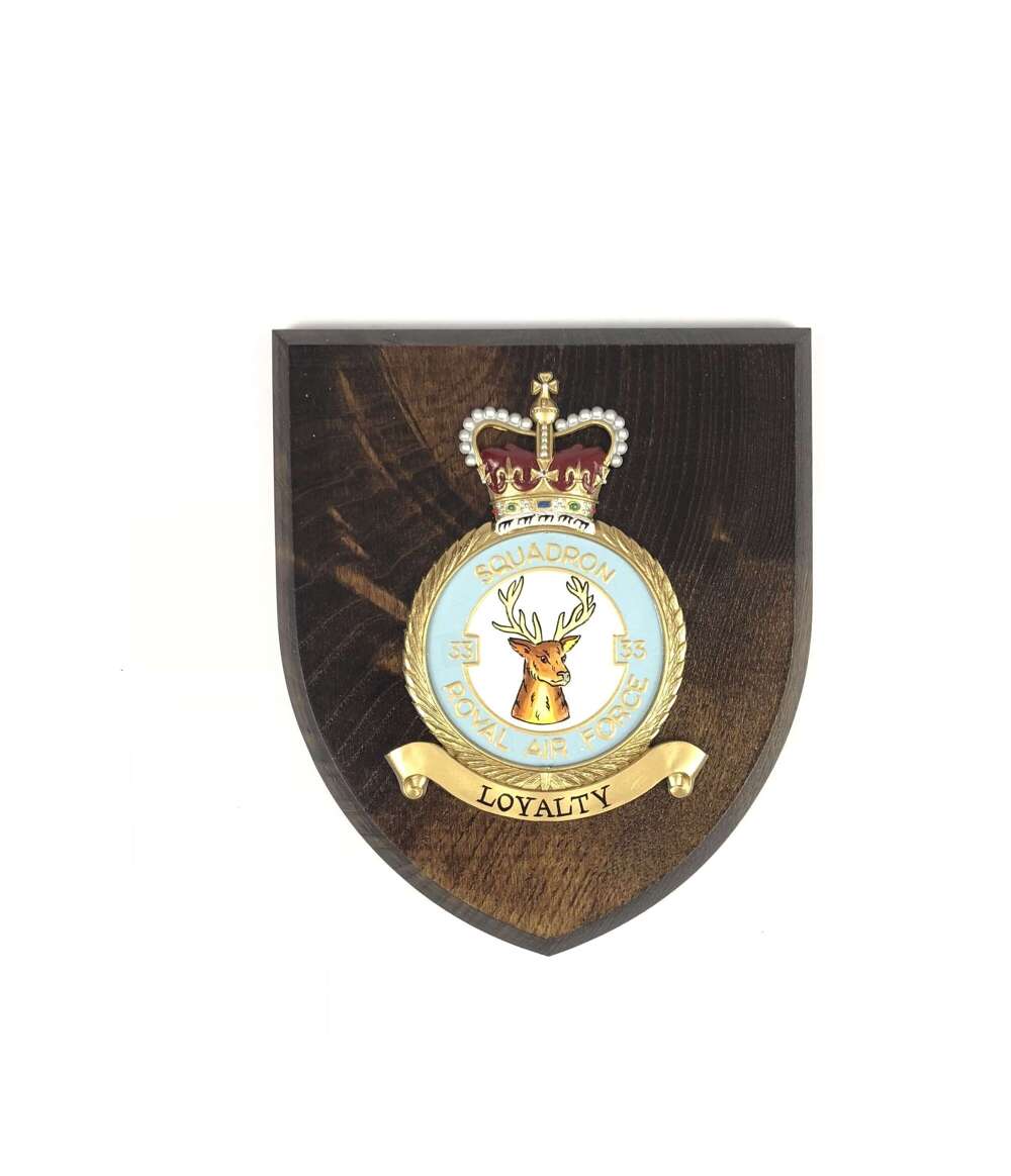 RAF 33 Squadron Wall Plaque.