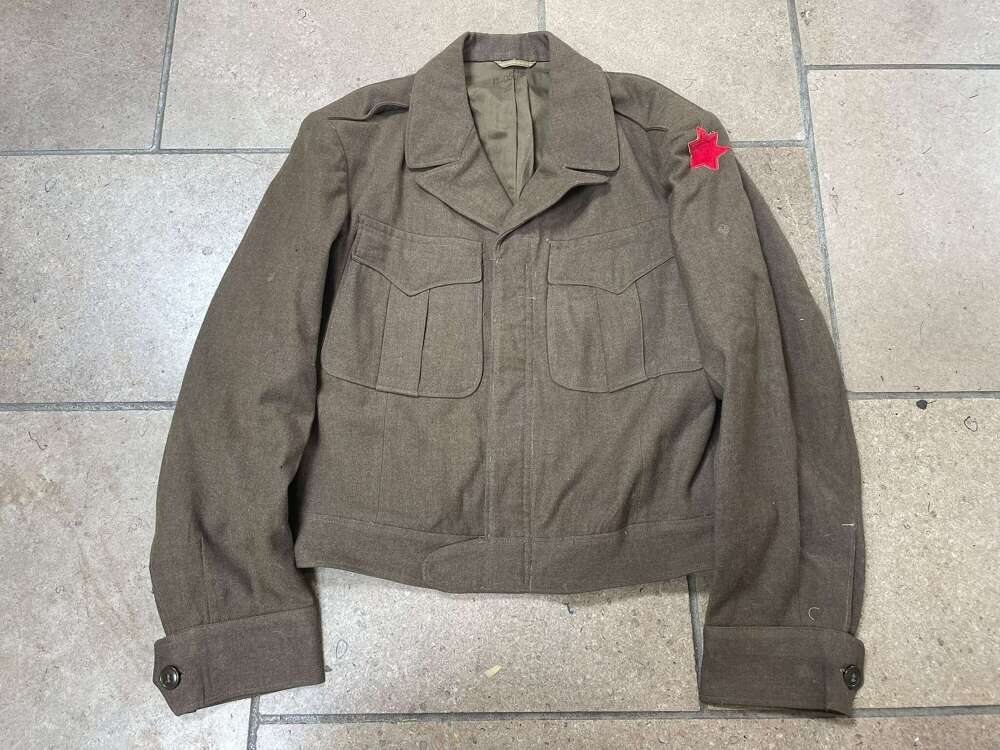 Early Post WW2 1946 Dated 6th Infantry Division Olive Drab O.D Wool Jacket