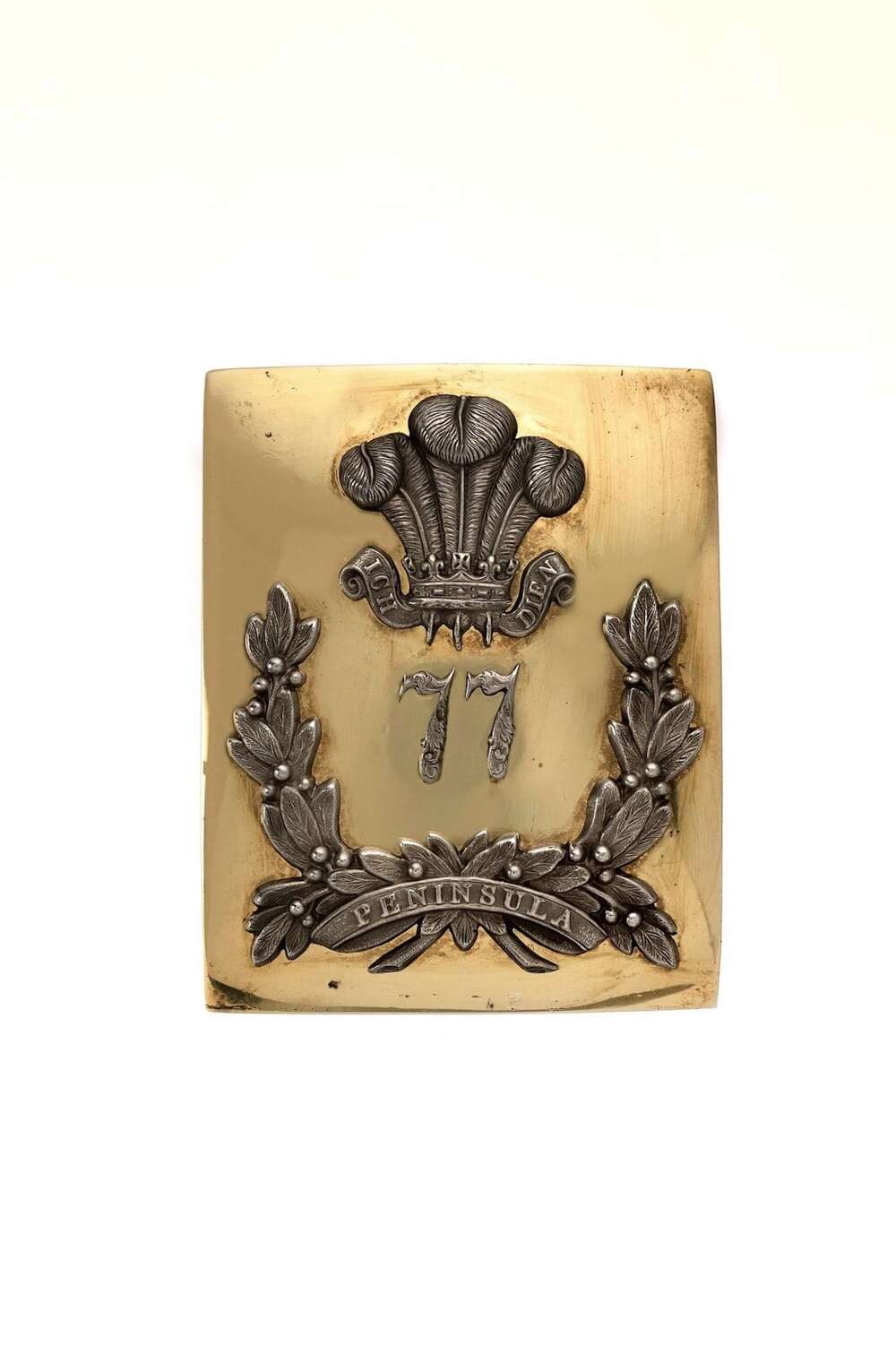 77th Foot (E Middlesex) Crimean War Officer's shoulder belt plate