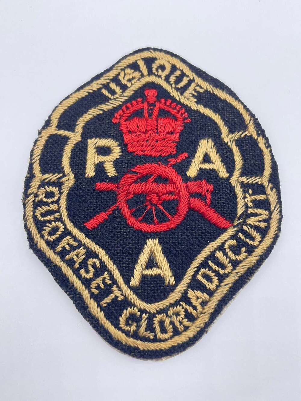 WW1 Period British Royal Artillery Association Regimental Embroidered Patch