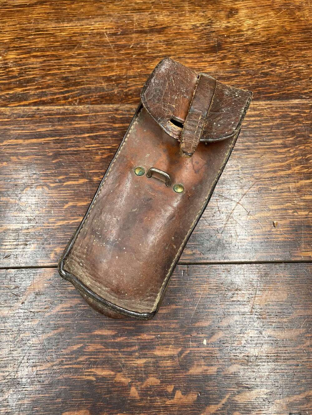 French Gun Cleaning Kit in Leather Case