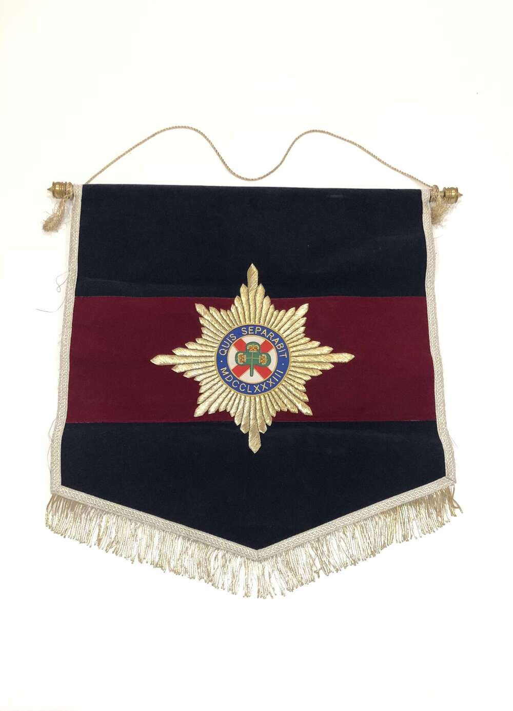 Irish Guards Regimental Music stand drape.